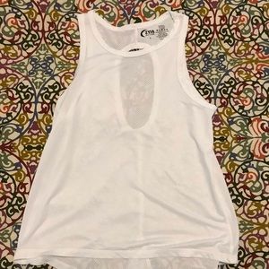 Zyia Active white mesh tank, size S